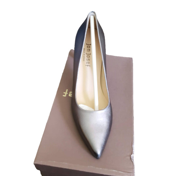 Jon Josef Phyllis RIGHT ONLY AMPUTEE Pewter Leather Pump Heel NIB Size 6.5 M - Picture 2 of 7